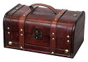【中古】【輸入品・未使用】Vintiquewise(TM) 装飾宝箱 木製トランクチェスト