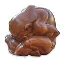 【中古】【輸入品・未使用】NOVICA ブラウンヨガSuar 木製彫刻 高さ3.2インチ 瞑想ヨガ用