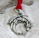 【中古】【輸入品・未使用】ピューターGothic Dragon on Crescent Moonクリスマスオーナメントand Holiday Decoration