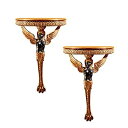 【中古】【輸入品・未使用】Design Toscano Egyptian Winged Caryatid Wall Shelf - Set of 2