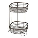 【中古】【輸入品・未使用】iDesign Forma Free Standing Bathroom or Shower Storage Shelves for Towels Soap Shampoo Lotion Accessories - 2 Tier Bronze