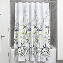 【中古】【輸入品・未使用】InterDesign プリント シャワーカーテン 布製 183 x 183 cm Anzu イエロー グレー 36526EJ