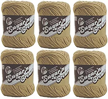 【中古】【輸入品・未使用未開封】Lily Sugar N Cream Bulk Buy Lily Sugar'n Cream Yarn Solids 毛糸 極太 Jute 102001-82 426g 約658m 6-Pack