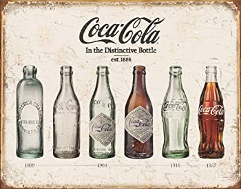 【中古】【輸入品・未使用】ブリキ看板　コカ・コーラ　est.1886