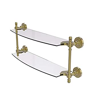 šۡ͢ʡ̤ѡAllied Brass RD-34/18-PEW 46cm x 13cm Double Glass Shelf Antique Bronze