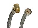 【中古】【輸入品 未使用】Fluidmaster B1W48 Dishwasher Connector (includes 1/2 elbow) Braided Stainless Steel - 3/8 Female Compression Thread x 1/2 I.P. Femal