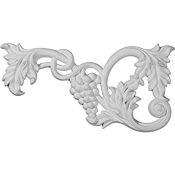 【中古】【輸入品・未使用】Ekena Millwork ONL12X06X01GR-L 12 5/8-Inch W by 6 3/4-Inch H by 1-Inch P Large Grape and Leaf Onlay Left by Ekena Millwork