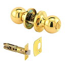 【中古】【輸入品・未使用】Prime-Line MP65020 プライバシーノブ 2-3/8インチ & 2-3/4インチのバックセットに対応 丸型 真鍮仕上げ 1セット(3)