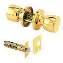 【中古】【輸入品・未使用】パッセージノブ 2-3/8インチ & 2-3/4インチのバックセット チューリップ 真鍮仕上げ 1セット