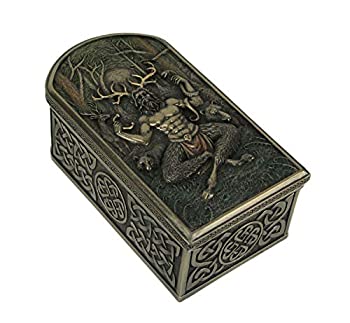 【中古】【輸入品・未使用】Veronese Design Cernunnos ケルトの角の神とアンダーワールド 小物入れ