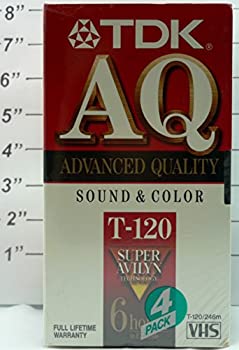【中古】【輸入品・未使用】TDK AQ高度な品質T - 120空白VHSカセット、6時間???パックof 4