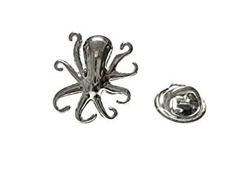 【中古】【輸入品・未使用】Silver Toned Octopusラペルピン