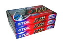 【ポイントアップ中！】【中古】【輸入品・未使用未開封】TDK ダイナミックパフォーマンス D120 高出力 IEC I / タイプI - 3パック オーディオカセットテープ