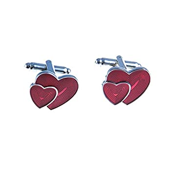 【中古】【輸入品・未使用】mrcuffハートレッド婚約Valentines DayペアCufflinks in Presentationギフトボックス&ポリッシ...