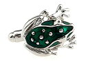 【中古】【輸入品・未使用】mrcuff FrogグリーンペアCufflinks in a Presentationギフトボックス&ポリッシュクロス