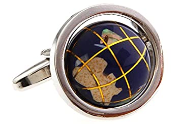 【中古】【輸入品・未使用】MRCUFF ペアカフスボタン 本当にまわる地球 贈呈用ギフトボックスと磨き布つき 【中古】【輸入品・未使用】MRCUFF ペアカフスボタン 本当にまわる地球 贈呈用ギフトボックスと磨き布つき