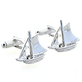 【中古】【輸入品・未使用】mrcuff Sailing Shipヨット帆ペアCufflinks in a Presentationギフトボックス&ポリッシュクロス