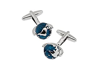 【中古】【輸入品・未使用未開封】mrcuff Globe地球Really SpinsペアCufflinks in a Presentationギフトボックス&ポリッシュクロス