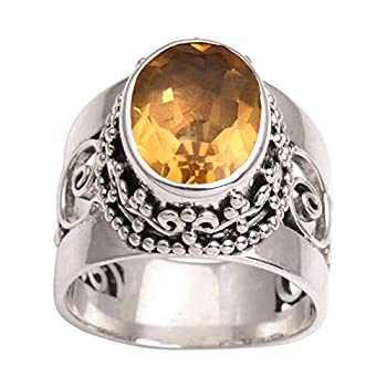 【中古】【輸入品・未使用】NOVICA シトリン .925スターリングシルバー リング 「Glorious Vines」