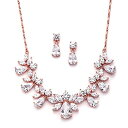 【中古】【輸入品・未使用】Mariellローズゴールドmulti-shaped Pear and Marquiseキュービックジルコニアネックレスイヤリングセッ...