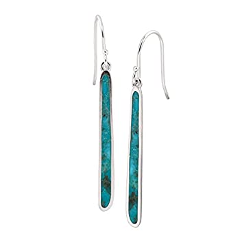 【中古】【輸入品・未使用】Silpada 'Turquoise Drop' Compressed Turquoise Drop Earrings in Sterling Silver