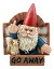 【中古】【輸入品・未使用】Ebros Go Away Rude Gnome 窓の彼のリス フリッピングオフ ゲスト壁装飾 9インチ H風変わったグランピーノーム 壁飾り額