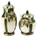 【中古】【輸入品・未使用】Cosmos GiftsエメラルドHoliday Holly Salt and Pepper Set