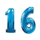 【中古】【輸入品 未使用】Giant 16th Blue Number Balloons