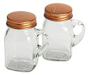 【中古】【輸入品 未使用】Olde Thompson 3771-03 Mason Jar Salt and Pepper Shaker Set Copper Lids