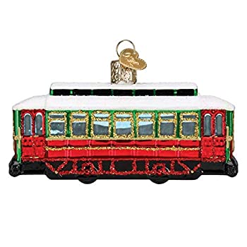 【中古】【輸入品 未使用】Old World Christmas トロリー ガラス吹きオーナメント クリスマスツリー用