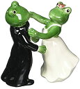 【中古】【輸入品・未使用】Appletree Design Frog Wedding Couple Salt and Pepper Set Man 4-1/8-...
