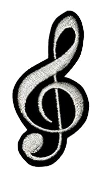 楽天アトリエ絵利奈【中古】【輸入品・未使用】G-clef Music Note Symbol DIY Applique Embroidered Sew Iron on Patch MN-02 by Music