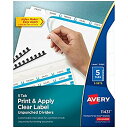【中古】【輸入品・未使用】Index Maker Clear Label Unpunched Divider 5-Tab Letter White 5 Sets...