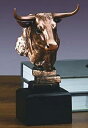 楽天アトリエ絵利奈【中古】【輸入品・未使用】Stock Market Bull Bust - Wall Street Bronze Finish Statue Figurine by TON