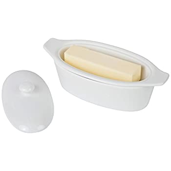 【中古】【輸入品・未使用】Old Home Kitchen Butter Keeper Porcelain Butter Boat White