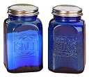 Miles Kimball Cobalt Blue Depression Style Glass Salt & Pepper Shakers by Upper Deck