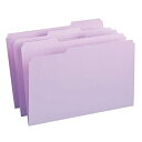 【中古】【輸入品・未使用】File Folders 1/3 Cut Reinforced Top Tab Legal Lavender 100/Box (並行輸入品)