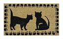 yÁzyAiEgpzImports Decor Vinyl Back Coir Doormat Two Cats 18-Inch by 30-Inch@ց@}bg