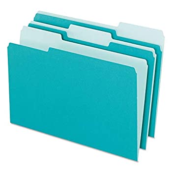 【中古】【輸入品・未使用】Interior File Folders 1/3 Cut Top Tab Letter Aqua 100/Box (並行輸入品)