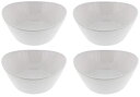 【中古】【輸入品・未使用】Over & Back 4ピース 「What a Dish」磁器ボウルセット ホワイト