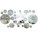 【中古】【輸入品 未使用】Shappy 32 Pieces Round Circle Mirror Setting Wall Sticker Decal Home Decoration