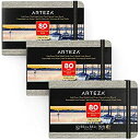 【中古】【輸入品・未使用】ARTEZA 3.5x5.5インチ 水彩画用スケッチブック、2冊パック、小ポケットパッド、1冊80ページ、110lb/230gsm、内ポケットとエラスティックストラッ