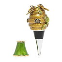 【中古】【輸入品・未使用】Jay Strongwater Mead - 蜂の巣ワインストッパーとスタンド