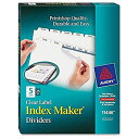 【中古】【輸入品・未使用】Index Maker Clear Label Dividers 5-Tab Letter White 25 Sets