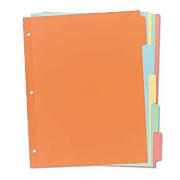 【中古】【輸入品・未使用】Write-On Plain Tab Dividers Five Multicolor Tabs Letter Salmon 36 Sets (並行輸入品)