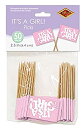 【中古】【輸入品・未使用】Beistle 60319?It 's A Girl 。Picks、2.5インチ、ピンク/ホワイト、50ピックでパッケージ(3)