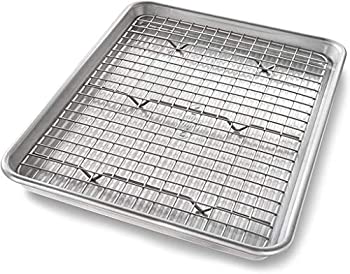 【中古】【輸入品・未使用】USA Pan 1604CR Quarter Sheet Baking Pan and Bakeable Nonstick Cooling Rack Metal