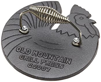 【中古】【輸入品・未使用】Old Mountain Pre Seasoned 10150 Rooster Shaped Bacon / Grill Press 7 1/2 Inch Diameter by Old Mountain