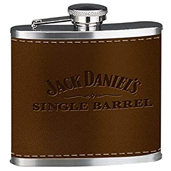 【中古】【輸入品・未使用】Jack Daniel's Licensed Barware Single Barrel Leather Flask by Jack Daniel's Licensed Barware