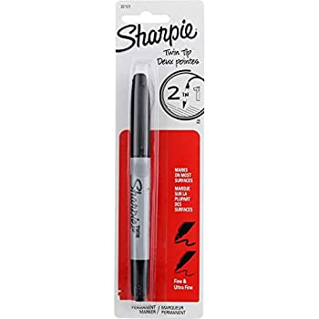 【中古】【輸入品 未使用】Sharpie Permanent Marker Twin Tip -Ultra Fine/Fine - Black by Sanford